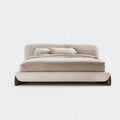 Light Tone Curved Wraparound Fabric Bed MJ-C04