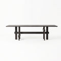 Sleek Black Metal Frame Dining Table for Apartment Dining Area MJ-CZ06