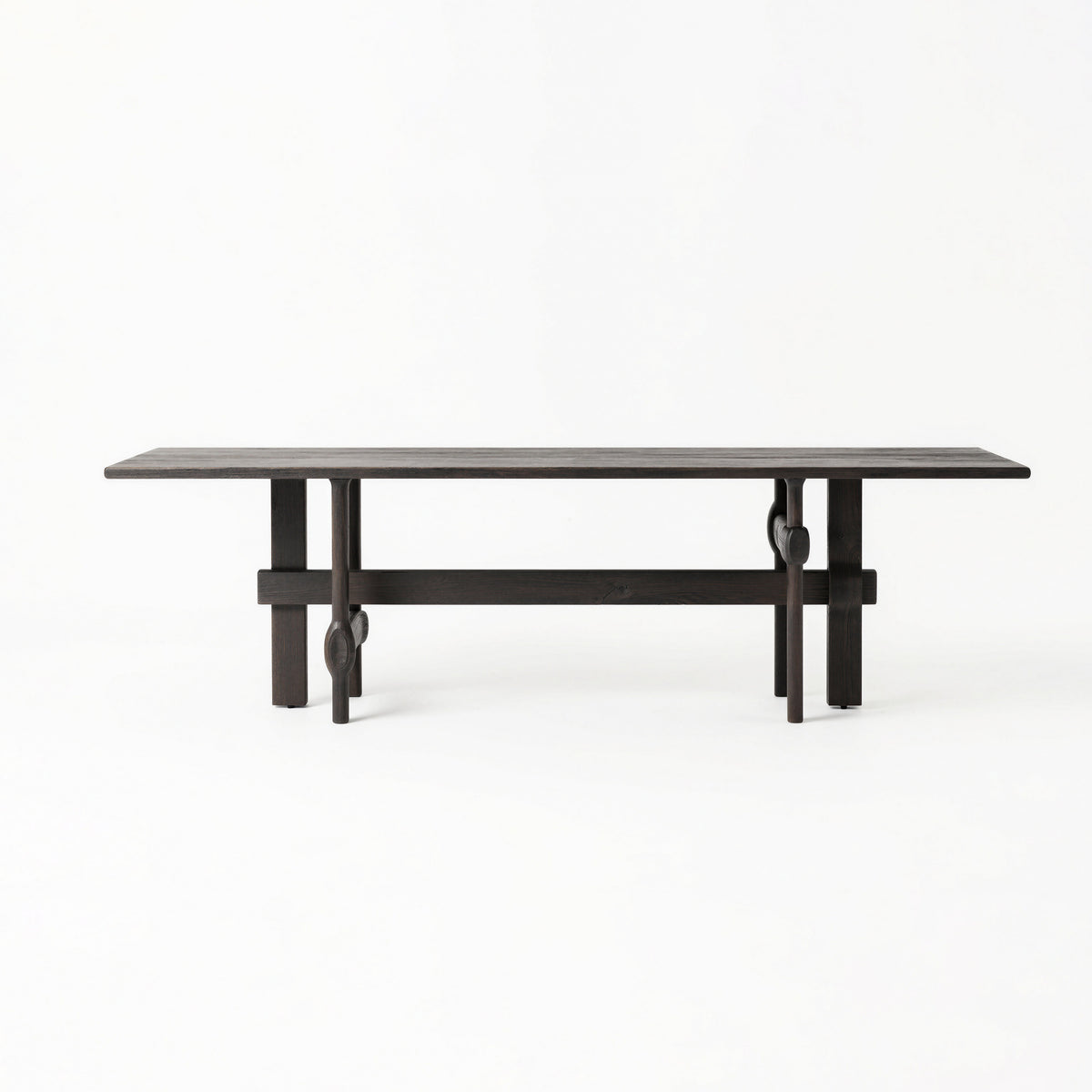 Sleek Black Metal Frame Dining Table for Apartment Dining Area MJ-CZ06