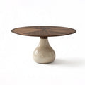 Organic Vase-base Round Dining Table for Leisure Dining Area MJ-CZ08