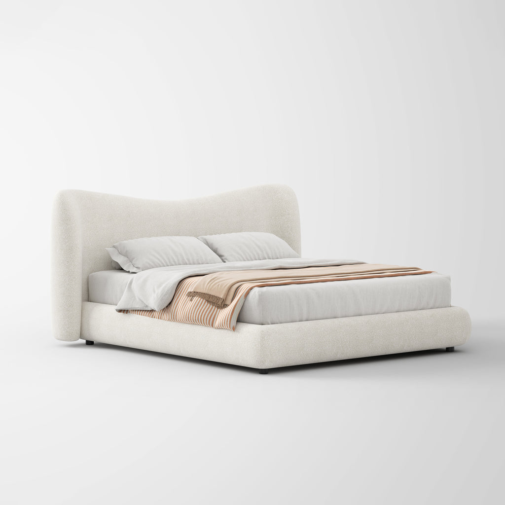 Plush Curved Upholstered Bed MJ-C28