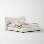Plush Curved Upholstered Bed MJ-C28