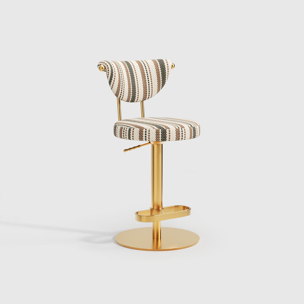 Modern Striped Fabric Bar Stool BS-270