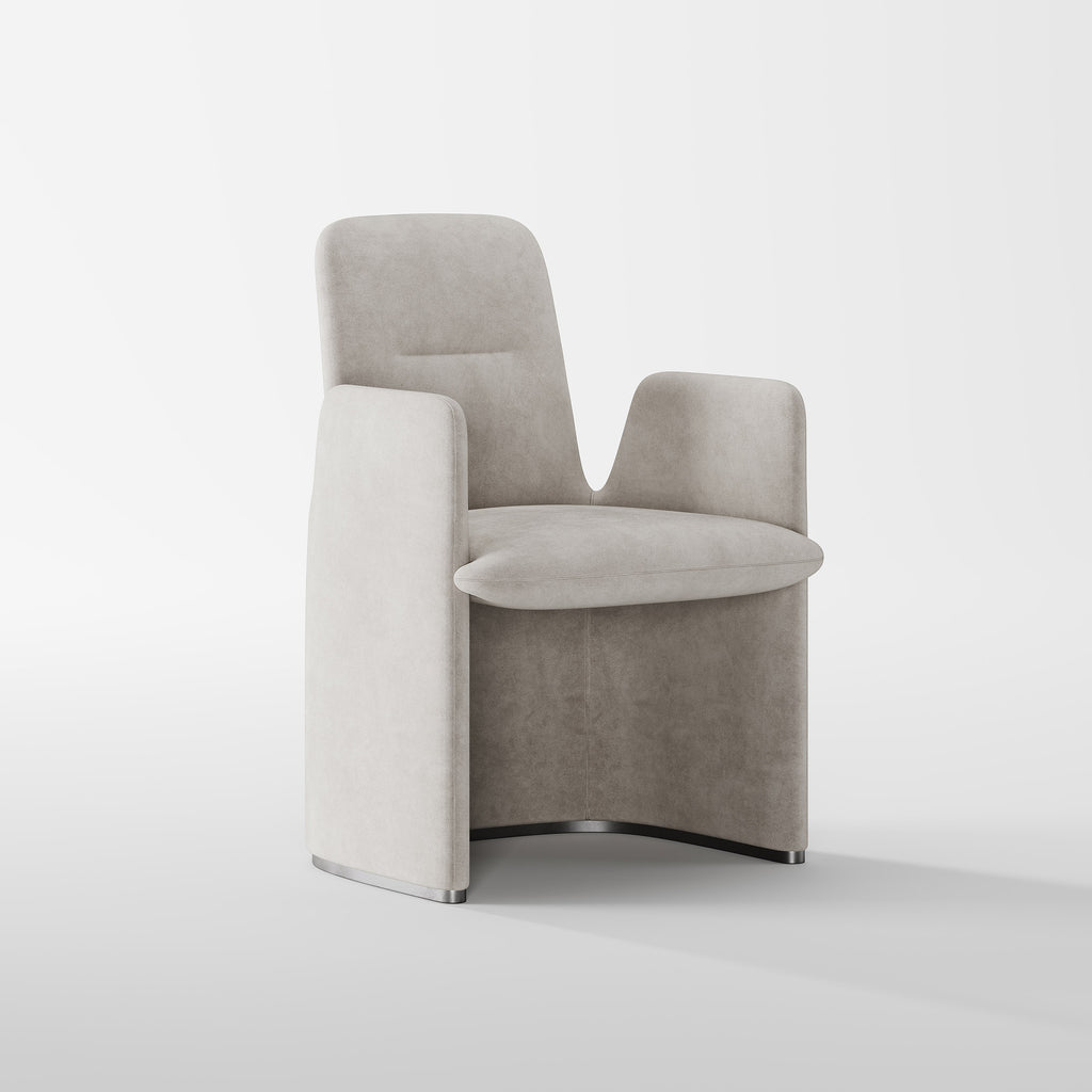 Architectural Wrapped Fabric Dining Chair for Interior Project DC-1004