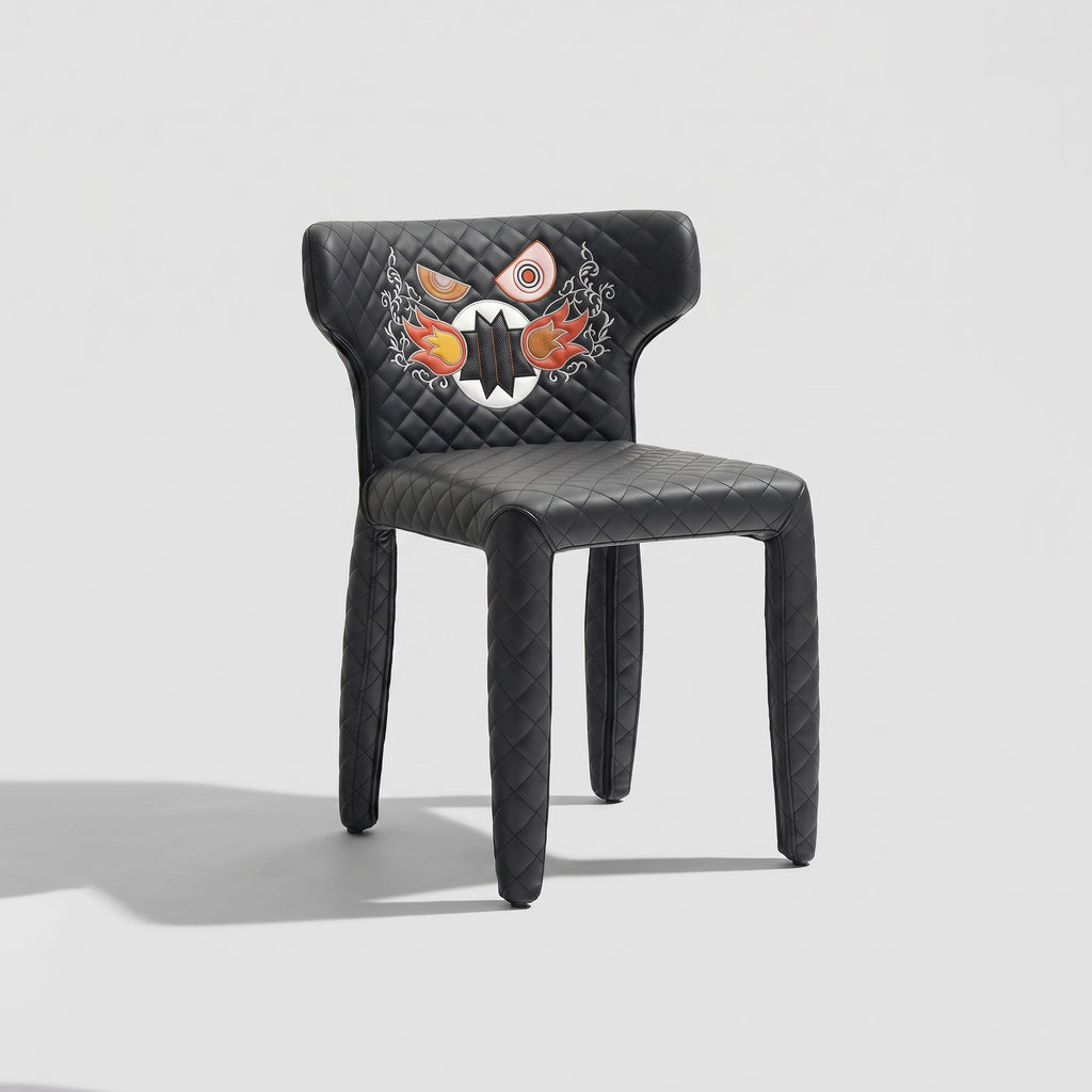 Art Printed Unique Shaped Dining Chair for Custom Interior MJ-CY35