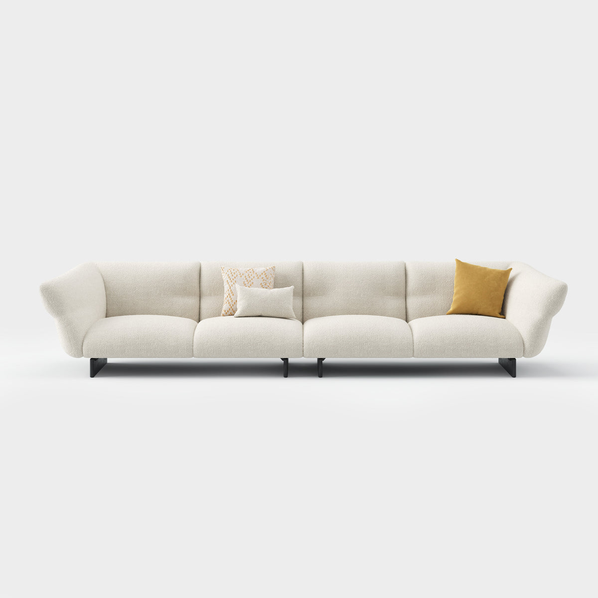 Organic Curved Fabric Sofa for Luxury Villa Living Room SF-1003