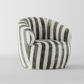 Striped Upholstered Accent Lounge Chair for Leisure Space LC-1021