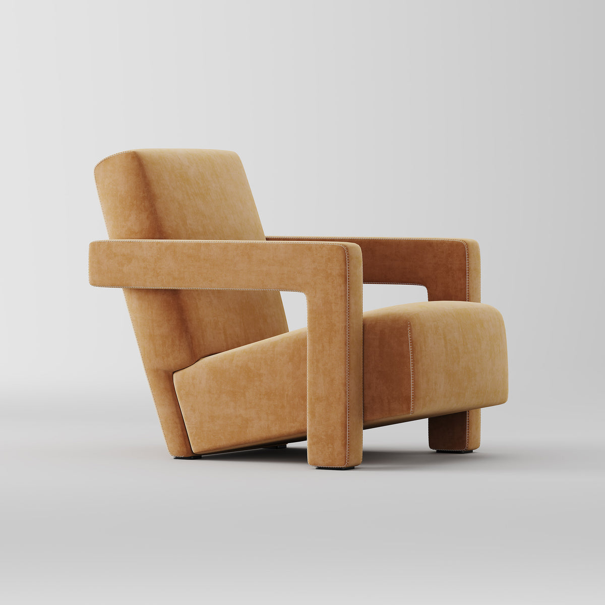 Retro Upholstered Armchair for Hotel Lounge LC-1022