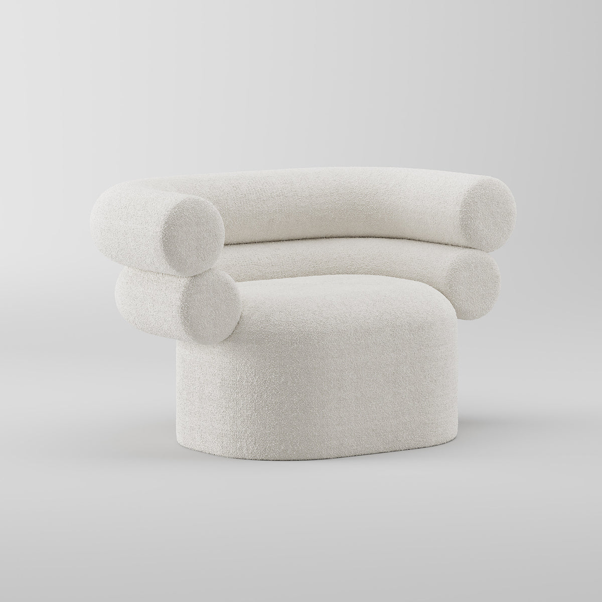 Minimalist Curved Accent Chair for Villa Living Room LC-1018