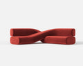 Twisted Sculptural Red Fabric Sofa for High-end Lobby Project QY-S1561