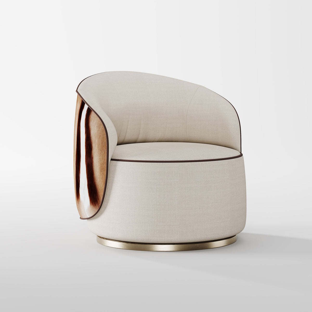Round Wrapped Accent Chair for Luxury Interior Decoration LC-1010
