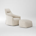 Cozy Leisure Armchair with Supporting Ottoman for Villa Living Room LC-1008
