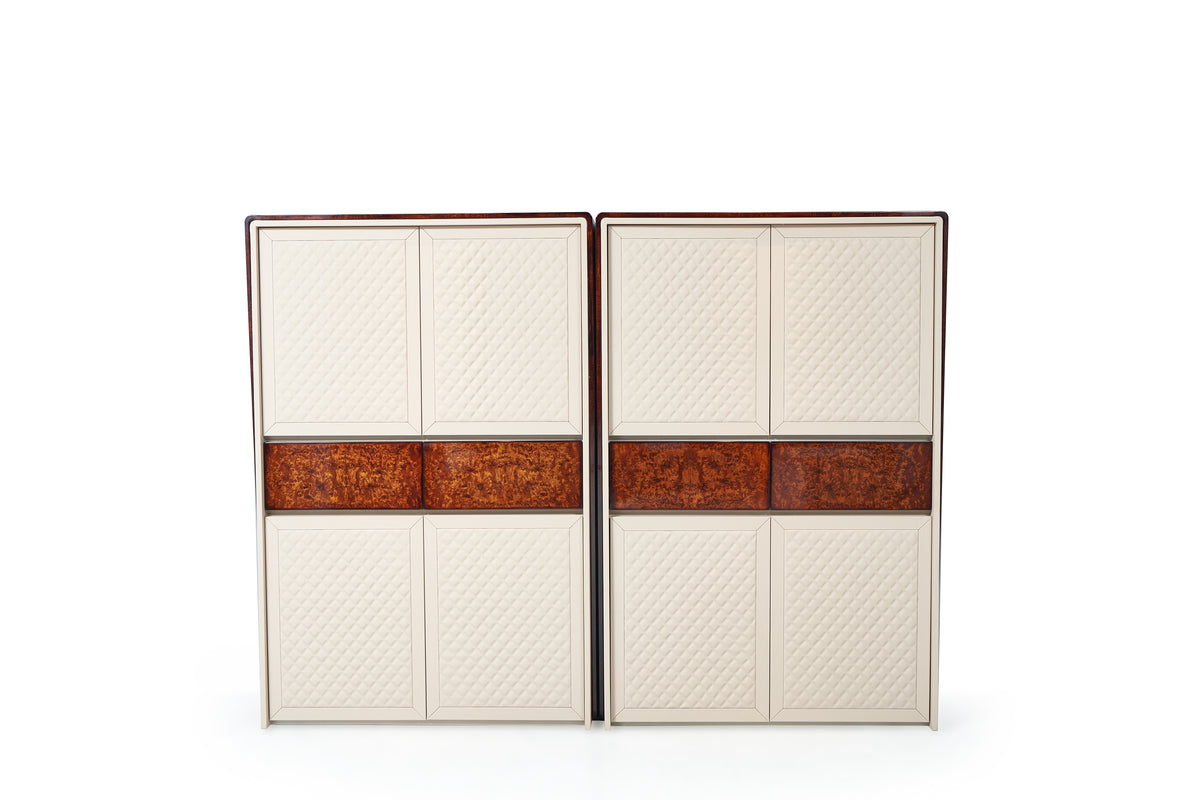 Luxury Quilted Panel Bookcase Set