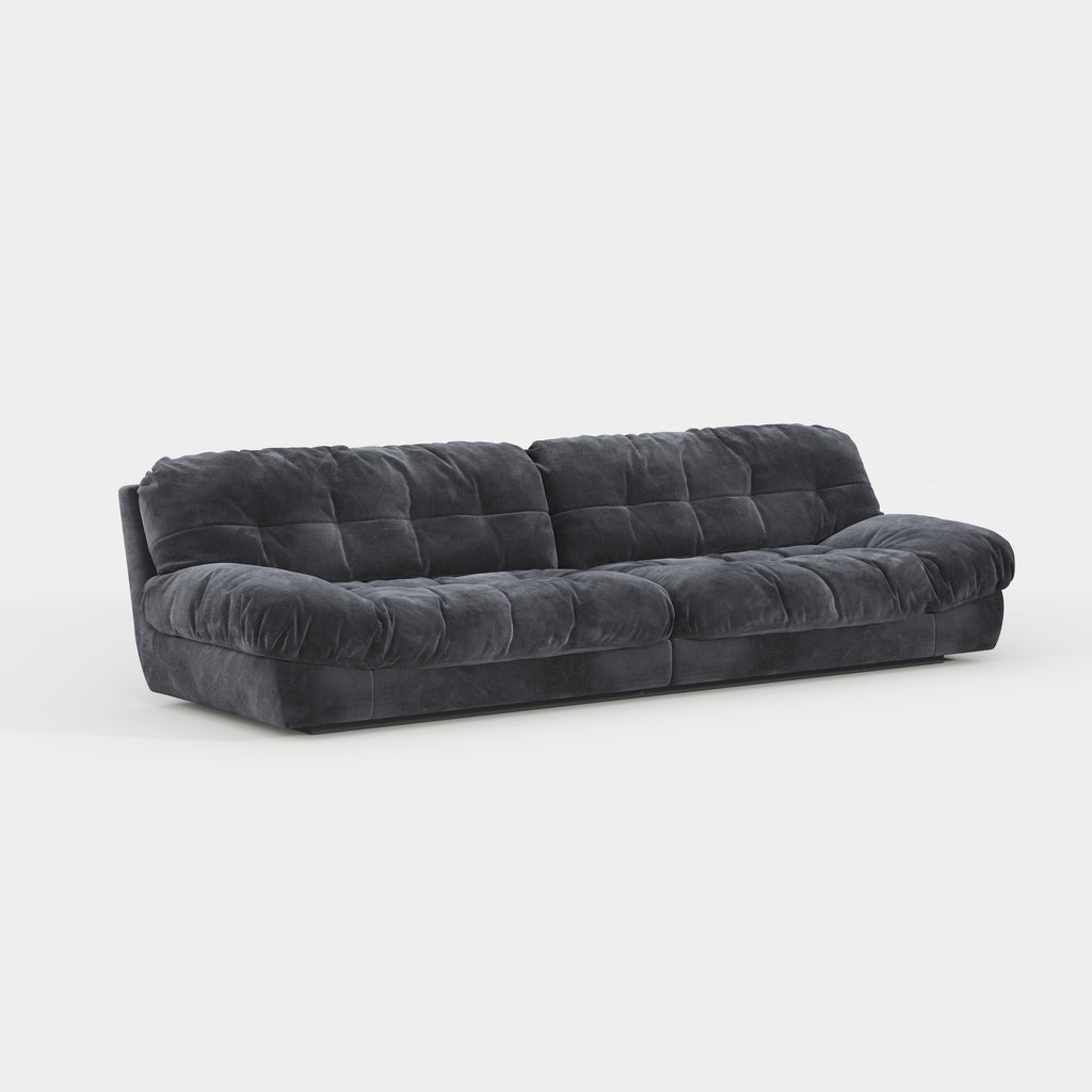 Modern Dark Fabric Modular Sofa, Minimalist Upholstered Couch For Living Room  621#