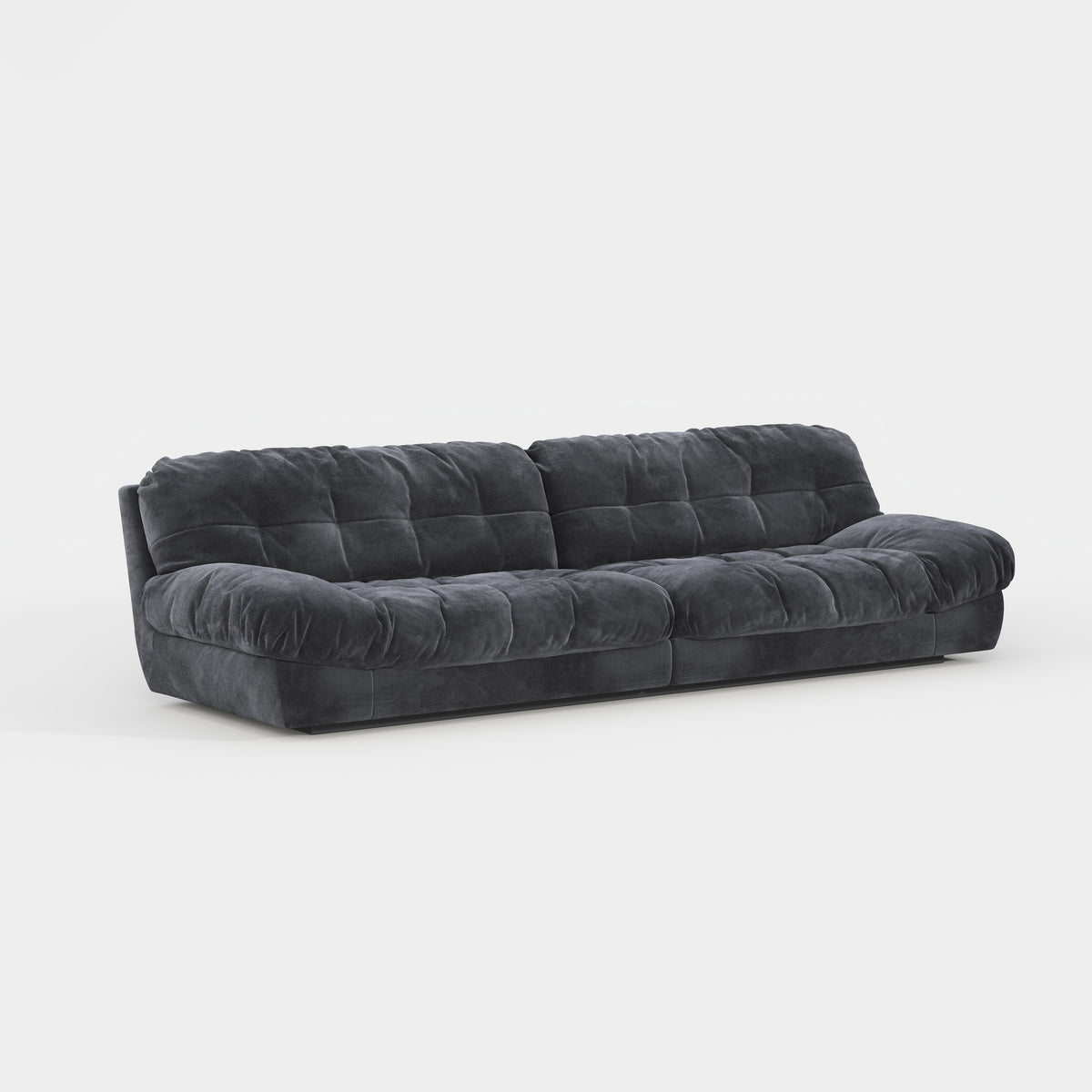 Modern Dark Fabric Modular Sofa, Minimalist Upholstered Couch For Living Room  621#