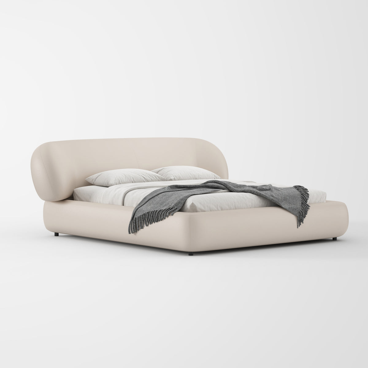 Rounded Curved Minimal Fabric Bed MJ-C16