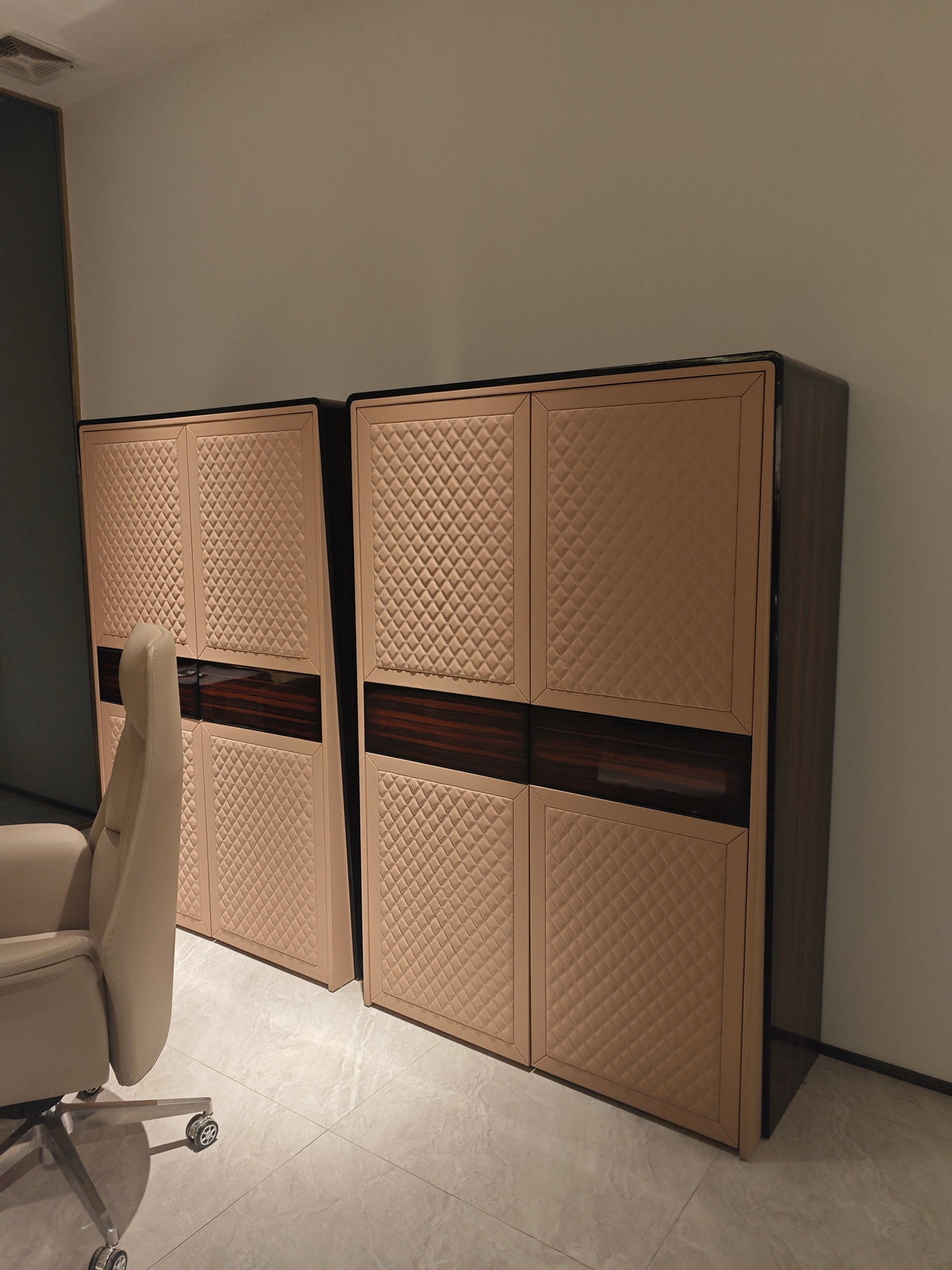 Luxury Quilted Panel Bookcase Set