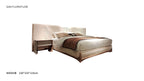 Luxury Textured Upholstered Mattress with Metallic Base