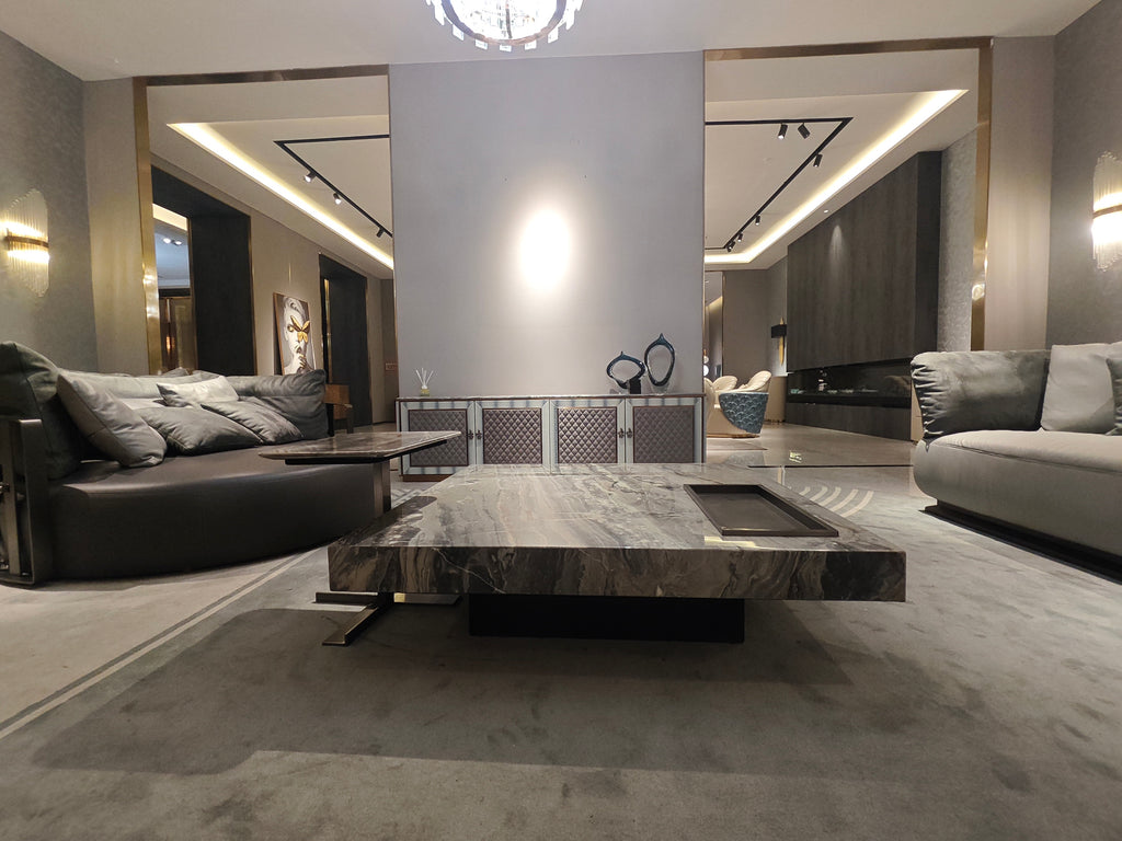 Luxury Marble - Top Coffee Table Set with Accent Table