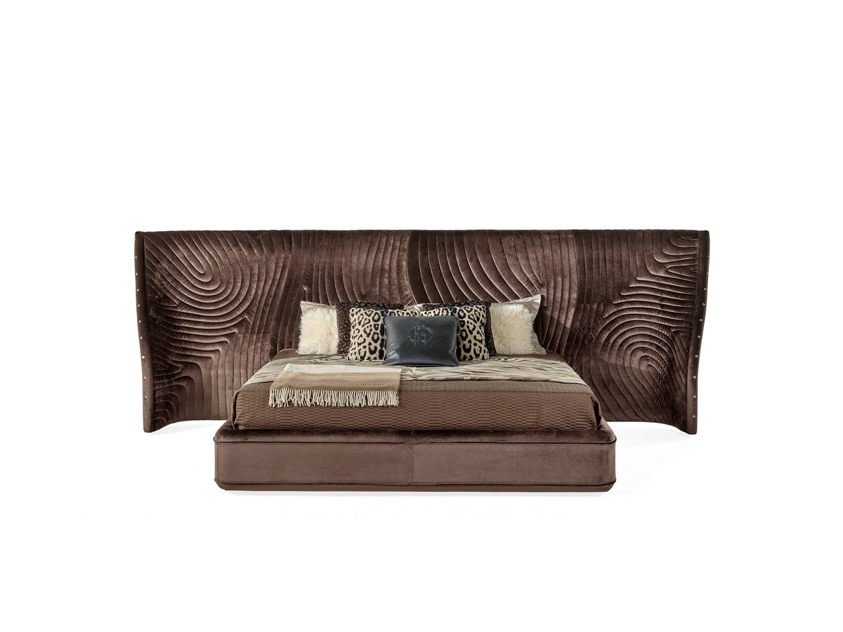 Luxury Velvet Upholstered Mattress with Statement Headboard