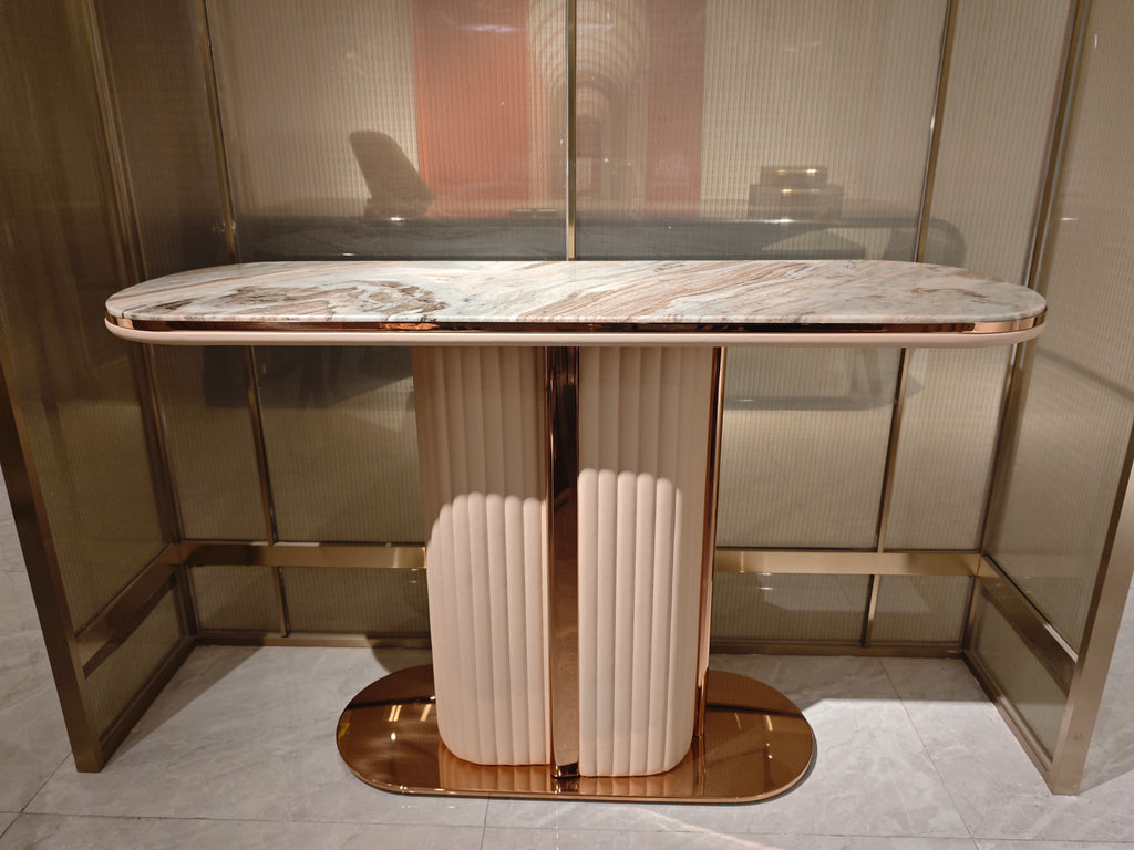 Luxury Marble-Top Console Table