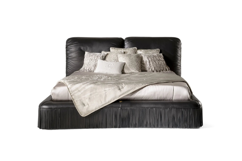 Luxury Leather Mattress with Fringe Detailing
