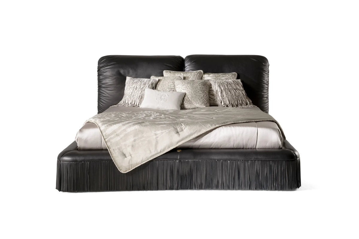 Luxury Leather Mattress with Fringe Detailing