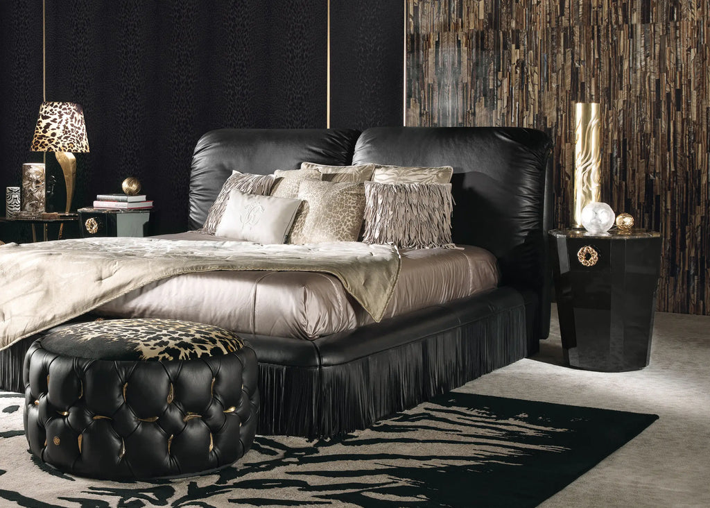 Luxury Leather Mattress with Fringe Detailing