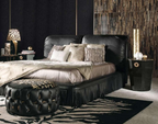 Luxury Leather Mattress with Fringe Detailing