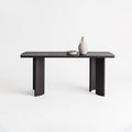 Broad Leg Dark Wooden Dining Table for Luxury Residence MJ-CZ14