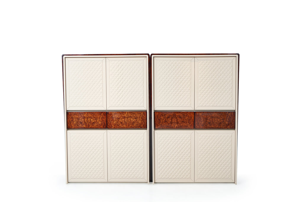Luxury Quilted Panel Storage Cabinet Set
