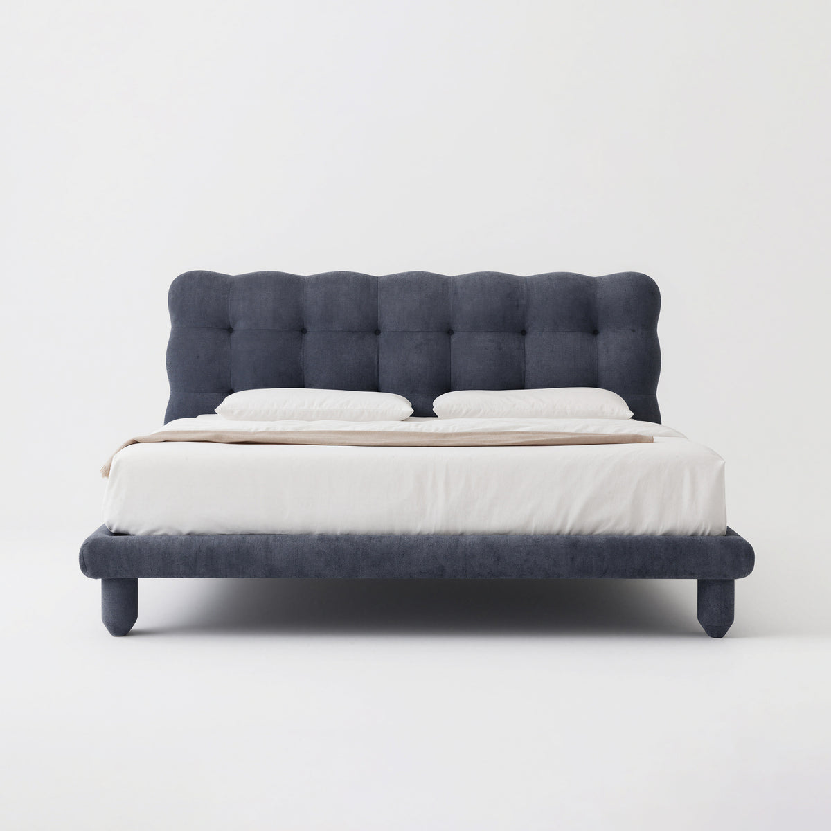 Button Tufted Fabric Bed MJ-C15