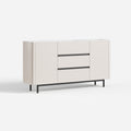 Modern Cream Sideboard Cabinet, Buffet Storage Cabinet with 2 Drawers & Flat Doors 16