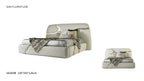 Luxury Upholstered Mattress with Gold Accents