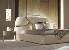 Luxury Upholstered Mattress with Gold Accents