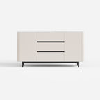 Modern Cream Sideboard Cabinet, Buffet Storage Cabinet with 2 Drawers & Flat Doors 16