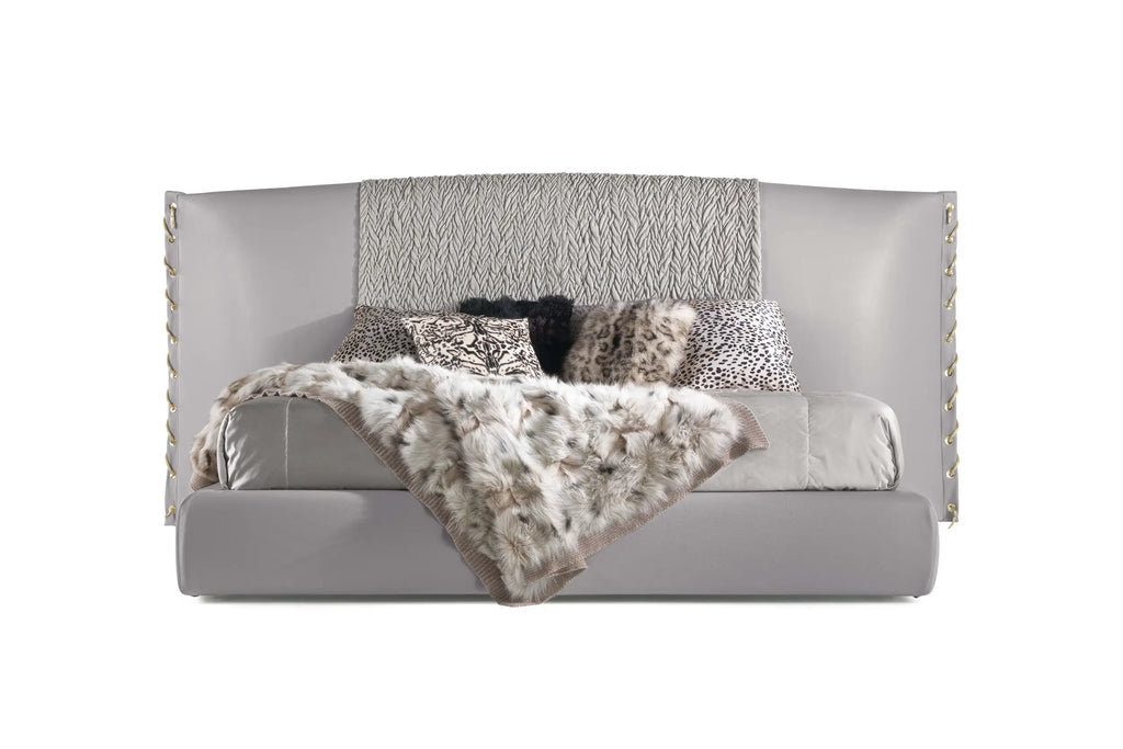 Luxury Upholstered Mattress with Decorative Lacing
