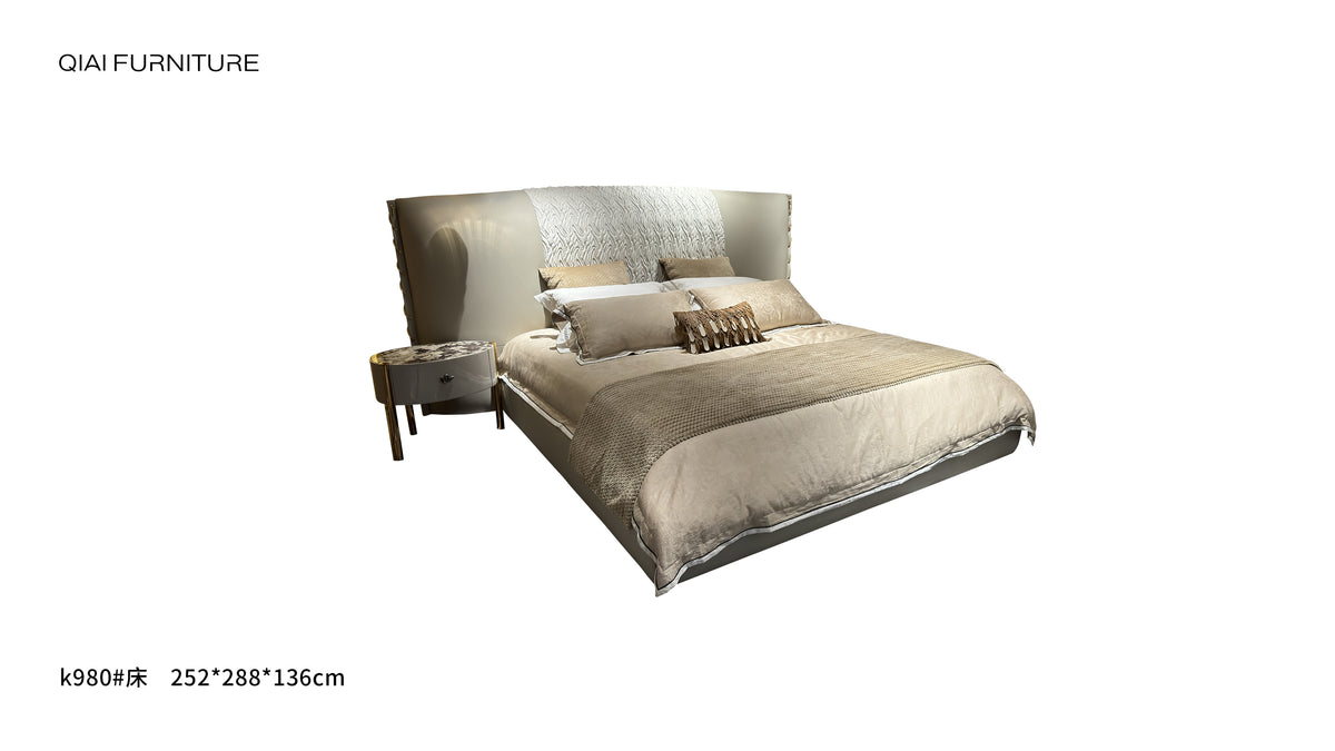 Luxury Upholstered Mattress with Decorative Lacing