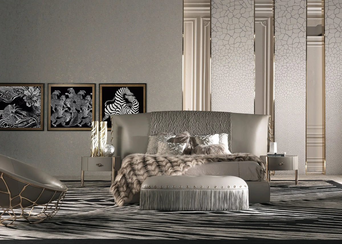 Luxury Upholstered Mattress with Decorative Lacing