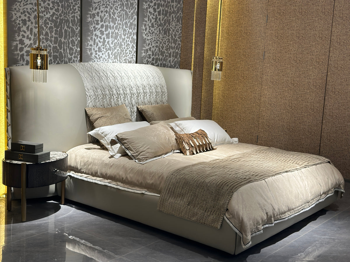 Luxury Upholstered Mattress with Decorative Lacing