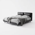 Split Black Leather Upholstered Bed MJ-C17