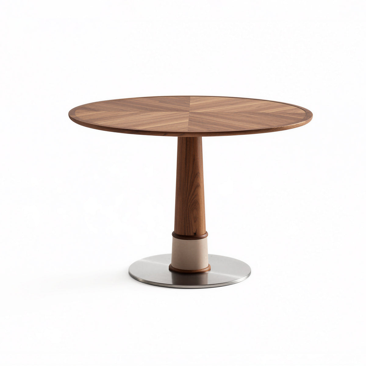 Single Pedestal Wooden Round Dining Table for Luxury Residence MJ-CZ18