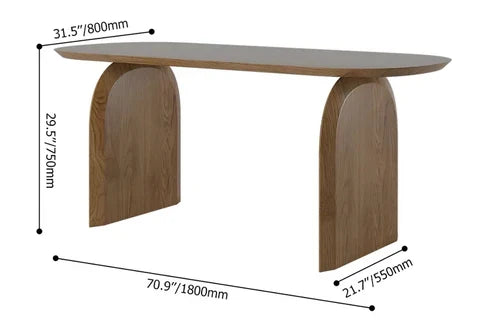 Solid Wood Top & Pedestals Dining Table