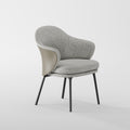 Minimalist Curved Upholstered Dining Chair for Villa Dining Room DC-1007