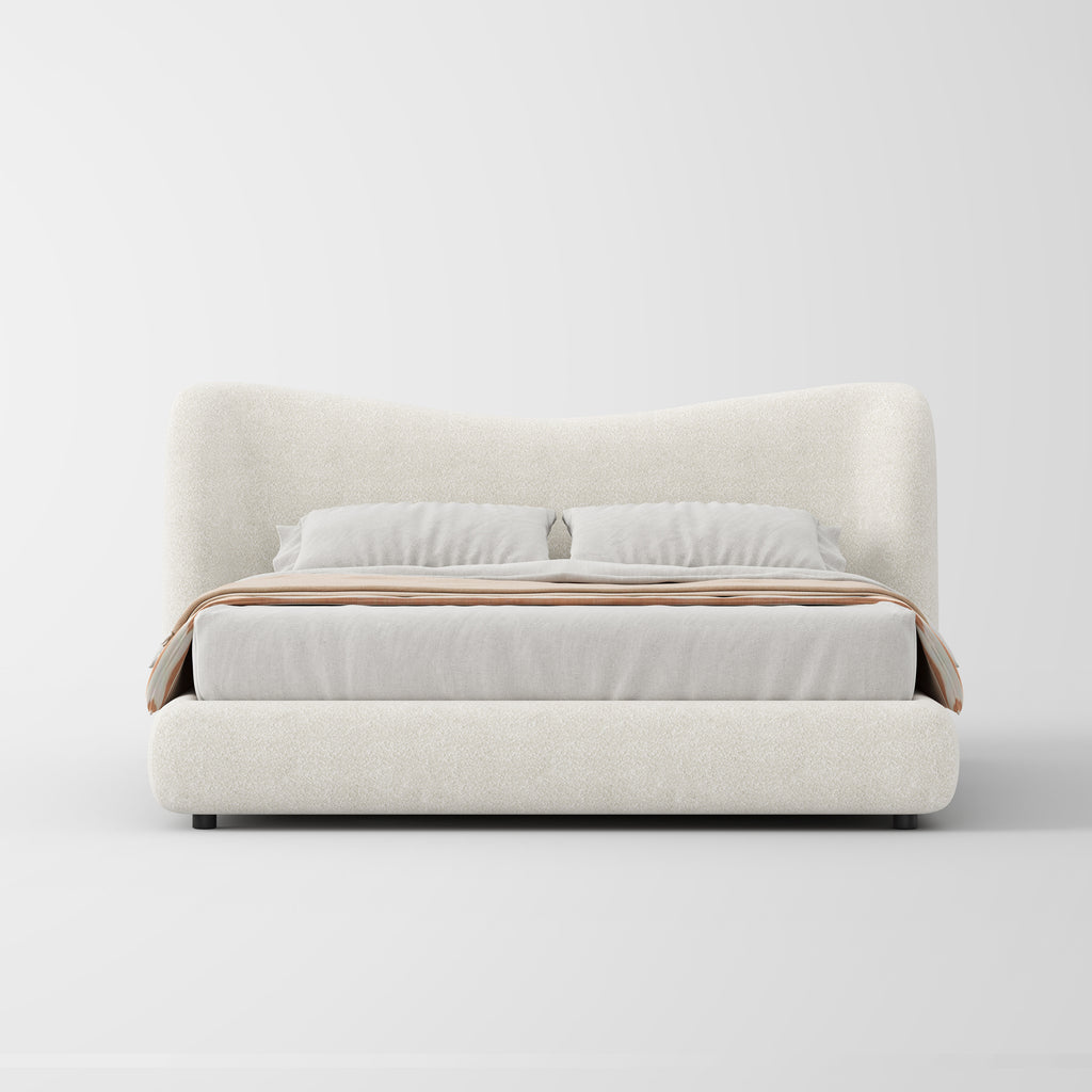 Plush Curved Upholstered Bed MJ-C28