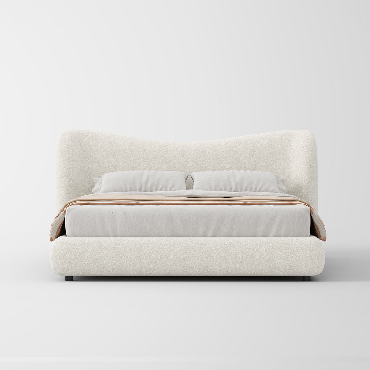 Plush Curved Upholstered Bed MJ-C28