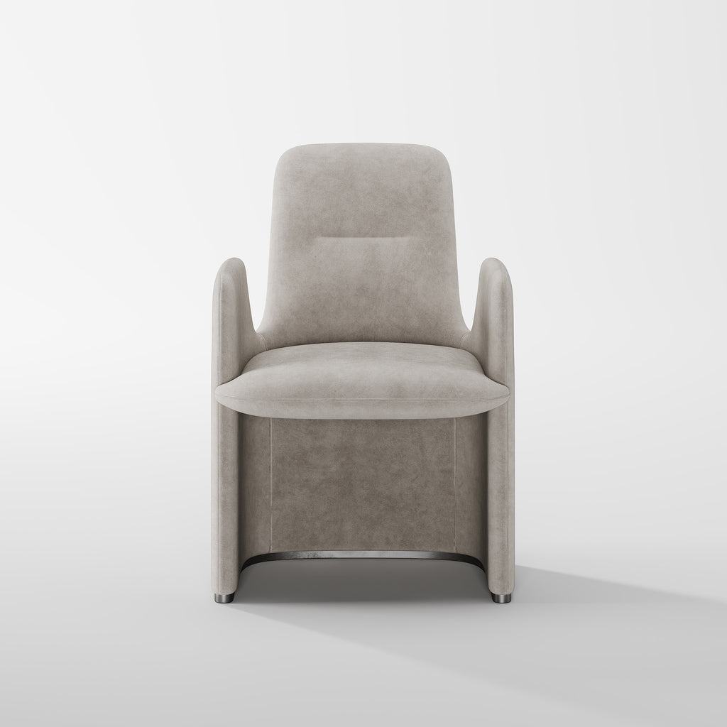 Architectural Wrapped Fabric Dining Chair for Interior Project DC-1004