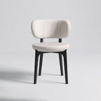 Minimalist Curved Back Fabric Dining Chair for Home Dining Room MJ-CY55