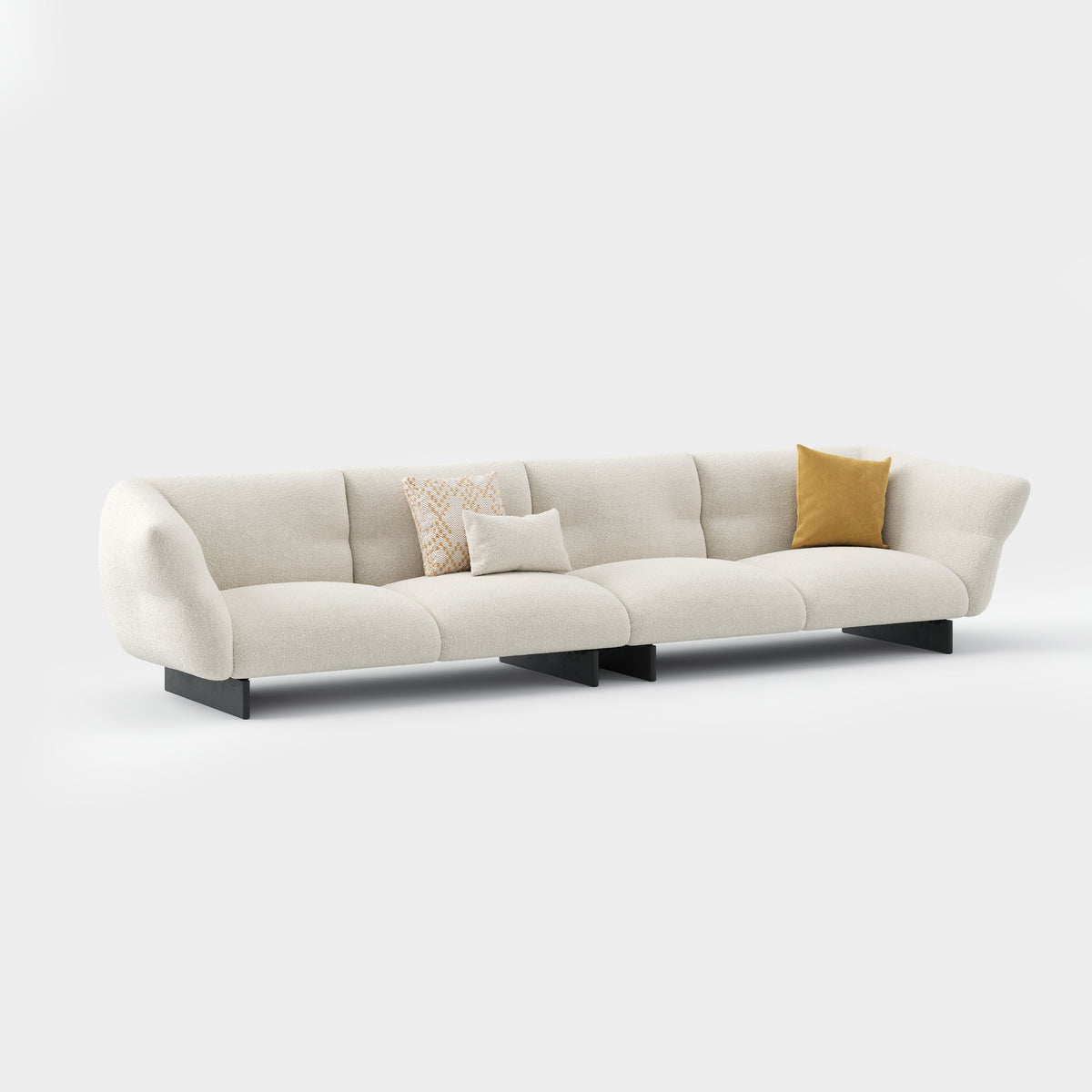 Organic Curved Fabric Sofa for Luxury Villa Living Room SF-1003
