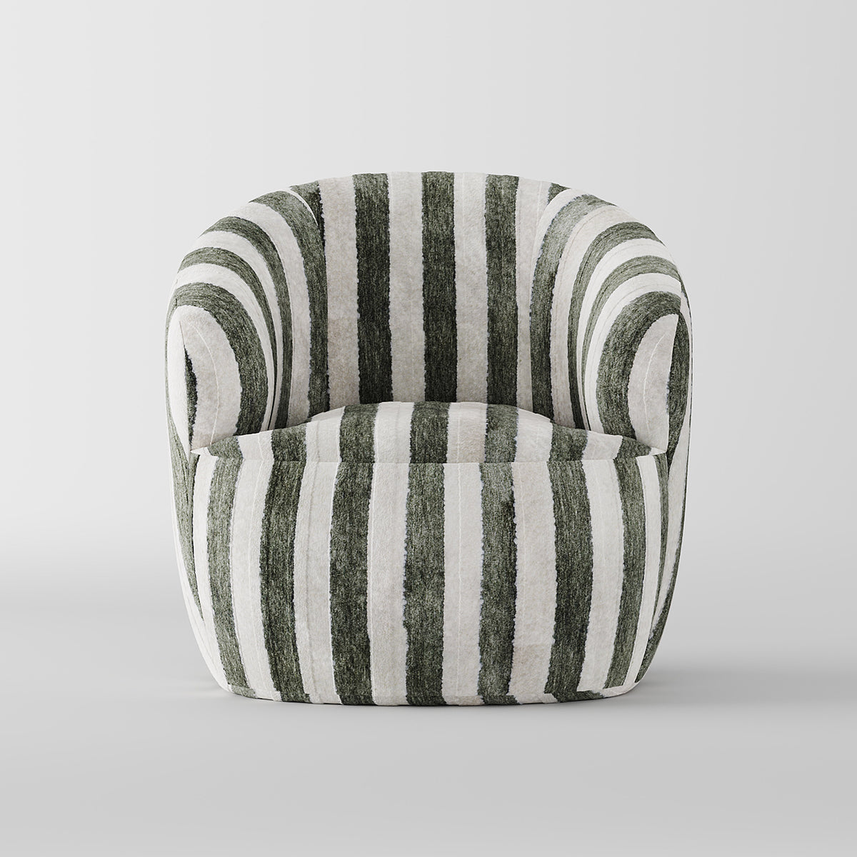 Striped Upholstered Accent Lounge Chair for Leisure Space LC-1021